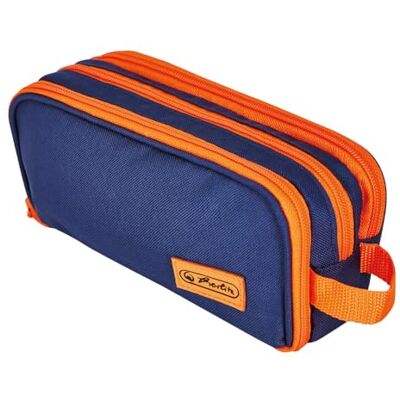 herlitz Herluitz Double Faulenzer Uni blauw-oranje 1 stuk, blauw-oranje, kindertas, etui om op te schrijven, Blauw/Oranje, Schrijfhoes herlitz Herluitz Double Faulenzer Uni blauw-oranje 1 stuk, blauw-oranje, kindertas, etui om op te schrijven, Blauw/Oranje, Schrijfhoes