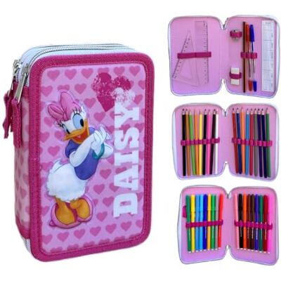 CARTOON Etui met meerdere vakken, 3 ritssluitingen voor school, compleet, 44 stuks, kleurpotloden, markers Giotto, Madeliefje, etui CARTOON Etui met meerdere vakken, 3 ritssluitingen voor school, compleet, 44 stuks, kleurpotloden, markers Giotto, Madeliefje, etui