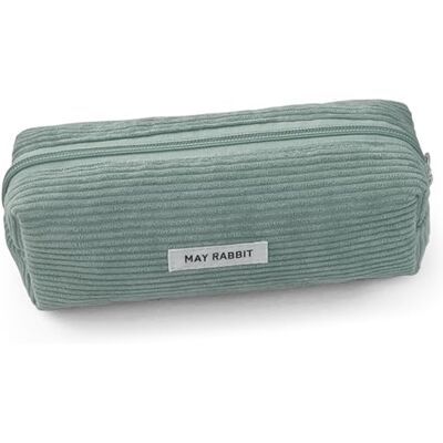 Teouuas Pennenetui, corduroy, grote capaciteit, schooletui, pennenetui, opbergtas, draagbaar, voor studenten, jongens, meisjes, school, stoffen tas, Blauw-lichtgrijs, Rugzak Teouuas Pennenetui, corduroy, grote capaciteit, schooletui, pennenetui, opbergtas, draagbaar, voor studenten, jongens, meisjes, school, stoffen tas, Blauw-lichtgrijs, Rugzak