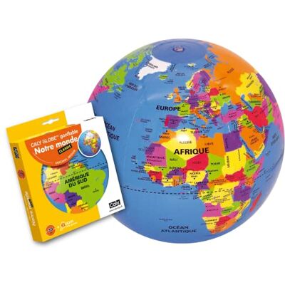 Caly Opblaasbare wereldbol "Onze wereld" 30cm Educatieve wereldbol voor een eerste initiatie in het politieke aspect van de wereld met Zoom info 010F Caly Opblaasbare wereldbol "Onze wereld" 30cm Educatieve wereldbol voor een eerste initiatie in het politieke aspect van de wereld met Zoom info 010F