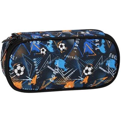 sarcia.eu Ronde etui voor jongens, etui met ritssluiting, voetbal, voor een speler, zwart en groen, 22 x 8 x 8 cm, Voetbal vakken B, Kinderen sarcia.eu Ronde etui voor jongens, etui met ritssluiting, voetbal, voor een speler, zwart en groen, 22 x 8 x 8 cm, Voetbal vakken B, Kinderen