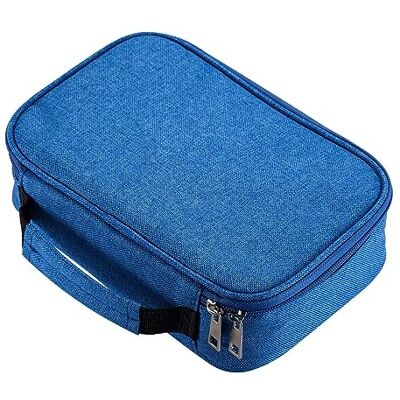 WINSHEA AMGOMH Etui voor potloden, 72 stuks, voor school, canvas, pennenzak, kleuren, organizer, potloden, grote capaciteit, pennenhouder, blauw WINSHEA AMGOMH Etui voor potloden, 72 stuks, voor school, canvas, pennenzak, kleuren, organizer, potloden, grote capaciteit, pennenhouder, blauw