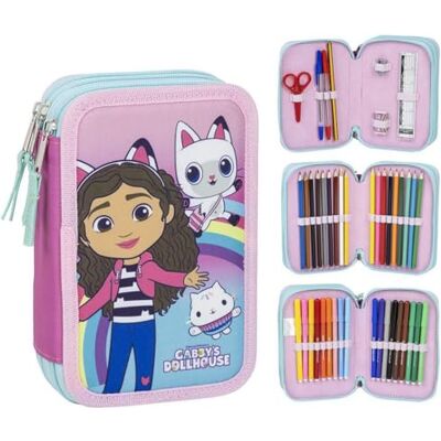 CERDÁ LIFE'S LITTLE MOMENTS Trousse à 3 compartiments de Gabby's Dollhouse Couleur rose 12,5 x 6,5 x 19,5 cm Fabriquée en 100% polyester Fermeture éclair Avec accessoires Produit original conçu en Espagne, rose, CERDÁ LIFE'S LITTLE MOMENTS Trousse à 3 compartiments de Gabby's Dollhouse Couleur rose 12,5 x 6,5 x 19,5 cm Fabriquée en 100% polyester Fermeture éclair Avec accessoires Produit original conçu en Espagne, rose,