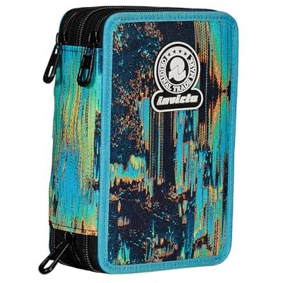 Invicta Schooltas met 3 ritssluiting, blauw en zwart, drievoudig volledig vak met pennen, potloden en stiften, schoolaccessoires, rugzakaccessoires, basisschool, kinderen, blauw,, Blauw, School Invicta Schooltas met 3 ritssluiting, blauw en zwart, drievoudig volledig vak met pennen, potloden en stiften, schoolaccessoires, rugzakaccessoires, basisschool, kinderen, blauw,, Blauw, School