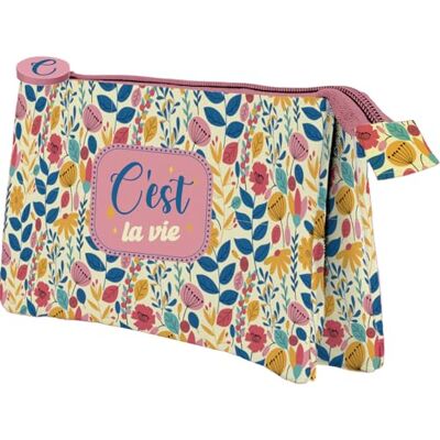 DOHE Drievoudig schooletui 3 vakken, multifunctioneel etui, afmetingen 23 x 12 x 2,5 cm, ritssluiting, gemaakt van duurzaam polyester dat is La Vie, meerkleurig, 23 x 12 x 2,5 cm, drievoudig DOHE Drievoudig schooletui 3 vakken, multifunctioneel etui, afmetingen 23 x 12 x 2,5 cm, ritssluiting, gemaakt van duurzaam polyester dat is La Vie, meerkleurig, 23 x 12 x 2,5 cm, drievoudig