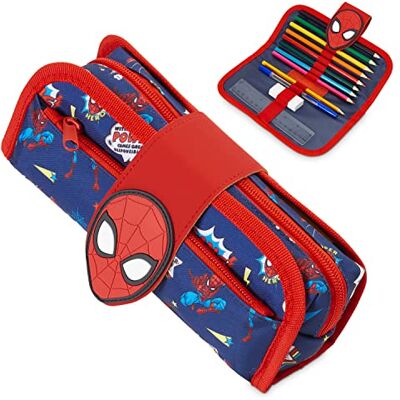 Marvel Spiderman-etui voor kinderen met schoolbenodigdheden Marvel Spiderman-etui voor kinderen met schoolbenodigdheden