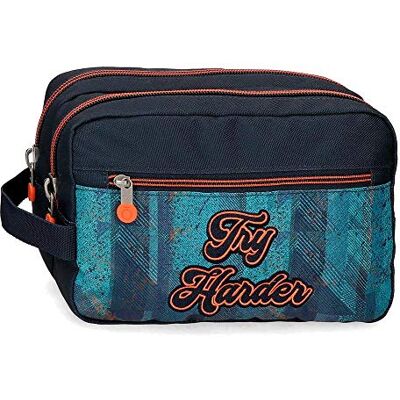 Enso Try Harder Polyester, Blauw, 24x15x10 cms, dubbel etui Enso Try Harder Polyester, Blauw, 24x15x10 cms, dubbel etui