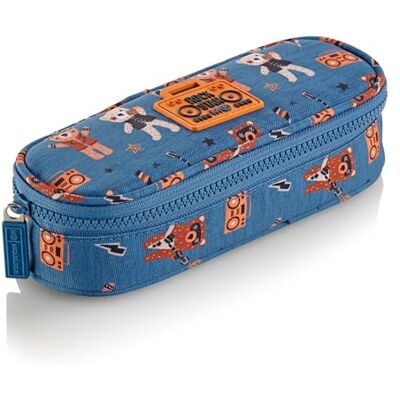 Miquelrius Schooletui, ovaal etui, gemaakt van gerecyclede flessen, ritssluiting, organiseer je schoolmateriaal voor de eerste schooldag, Rock Star, blauw, ovaal etui Miquelrius Schooletui, ovaal etui, gemaakt van gerecyclede flessen, ritssluiting, organiseer je schoolmateriaal voor de eerste schooldag, Rock Star, blauw, ovaal etui