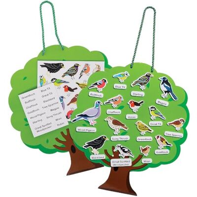 Baker Ross VC111 Kit d'arbre magnétique pour l'identification des oiseaux À l'unité, tableau magnétique éducatif sur les oiseaux Baker Ross VC111 Kit d'arbre magnétique pour l'identification des oiseaux À l'unité, tableau magnétique éducatif sur les oiseaux