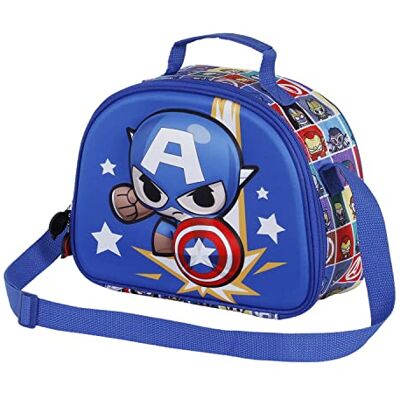 KARACTERMANIA Marvel 3D-lunchtas, 25,5 x 20 cm, blauw Punch, Taglia Unica, Marvel 3D snackbox, Punch Blauw, Marvel 3D-snackhouder KARACTERMANIA Marvel 3D-lunchtas, 25,5 x 20 cm, blauw Punch, Taglia Unica, Marvel 3D snackbox, Punch Blauw, Marvel 3D-snackhouder