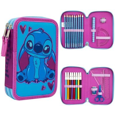 Disney -etui voor meisjes, Stitch, Frozen, gevulde etui met vak en viltstiften, schoolbenodigdheden, cadeau-ideeën voor kinderen Disney -etui voor meisjes, Stitch, Frozen, gevulde etui met vak en viltstiften, schoolbenodigdheden, cadeau-ideeën voor kinderen