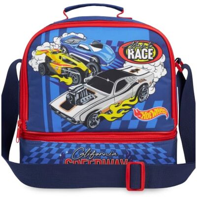 Get Trend Hot Wheels Koeltas voor kinderen, jongens, geïsoleerde lunchtas met dubbel vak, ritssluiting en verstelbare riem, school of picknick, cadeau voor kinderen (Multi Hot Wheels) Get Trend Hot Wheels Koeltas voor kinderen, jongens, geïsoleerde lunchtas met dubbel vak, ritssluiting en verstelbare riem, school of picknick, cadeau voor kinderen (Multi Hot Wheels)