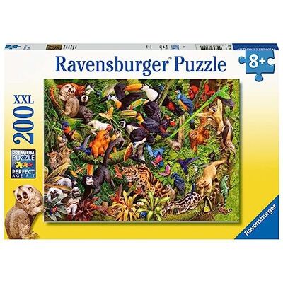 Ravensburger Levende junglepuzzel, 200 stukjes XXL, aanbevolen leeftijd 8+ jaar Ravensburger Levende junglepuzzel, 200 stukjes XXL, aanbevolen leeftijd 8+ jaar