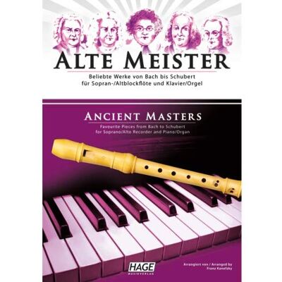 Unbekannt Edition Hage Alte Meister voor blokfluit Unbekannt Edition Hage Alte Meister voor blokfluit