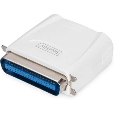 Digitus Fast Ethernet serveur d'impression avec port parallèle, 1x RJ45, 1x DB-36-pin male, serveur d'impression, compatible DHCP, TCP/IP, installation simple, adaptateur secteur inclus, blanc Digitus Fast Ethernet serveur d'impression avec port parallèle, 1x RJ45, 1x DB-36-pin male, serveur d'impression, compatible DHCP, TCP/IP, installation simple, adaptateur secteur inclus, blanc