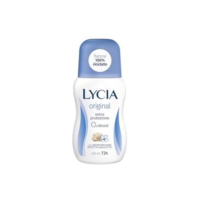 Lycia , Originele Roll-On deodorant met antibacteriële en microspugnes met droog effect voor een langdurig fris gevoel, effectief tot 48 uur, zonder alcohol, 50 ml Lycia , Originele Roll-On deodorant met antibacteriële en microspugnes met droog effect voor een langdurig fris gevoel, effectief tot 48 uur, zonder alcohol, 50 ml