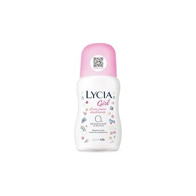 Lycia Roll on Girl Deodorant voor meisjes en meisjes, getest onder pediatrische controle, 50 ml Lycia Roll on Girl Deodorant voor meisjes en meisjes, getest onder pediatrische controle, 50 ml