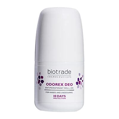 BIOTRADE Odorex Deo Roll-on Anti-transpirant voor handen en oksels – roll-on anti-transpiratie met 10-14 dagen bescherming tegen overmatig zweten en geurbestrijding – 40 ml BIOTRADE Odorex Deo Roll-on Anti-transpirant voor handen en oksels – roll-on anti-transpiratie met 10-14 dagen bescherming tegen overmatig zweten en geurbestrijding – 40 ml