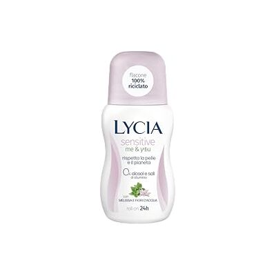 Lycia Deodorant Roll on Sensitive Me&You, zonder alcohol, zonder aluminiumzout, werkzaamheid 72 uur, geur Melissa en waterbloemen, 50 ml Lycia Deodorant Roll on Sensitive Me&You, zonder alcohol, zonder aluminiumzout, werkzaamheid 72 uur, geur Melissa en waterbloemen, 50 ml