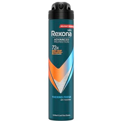Rexona Men Advanced Protection Thermo Fresh deodorant spray voor heren, 72 uur met Body Heat Activated technologie, 200 ml Rexona Men Advanced Protection Thermo Fresh deodorant spray voor heren, 72 uur met Body Heat Activated technologie, 200 ml