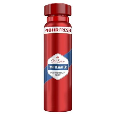 Old Spice Whitewater Deodorants voor heren, 6 x 150 ml, frisheid 48 uur, 0% aluminiumzouten, zonder witte resten of gele vlekken Old Spice Whitewater Deodorants voor heren, 6 x 150 ml, frisheid 48 uur, 0% aluminiumzouten, zonder witte resten of gele vlekken