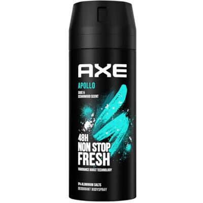 AXE Apollo Body Deo Spray voor heren, 0% aluminium, 6 stuks, 150 ml AXE Apollo Body Deo Spray voor heren, 0% aluminium, 6 stuks, 150 ml