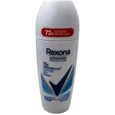 Rexona Cotton Dry Body Responsive Roll-on Deodorant, 50 ml, 3 stuks Rexona Cotton Dry Body Responsive Roll-on Deodorant, 50 ml, 3 stuks