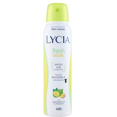 Lycia Nature deodorantspray gember en yuzu, 150 ml Lycia Nature deodorantspray gember en yuzu, 150 ml