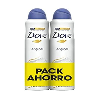 Dove 2 x 200 ml originele deodorantspray zonder alcohol voor vrouwen met 100% natuurlijke voedende olie en 1/4 moisturizer Dove 2 x 200 ml originele deodorantspray zonder alcohol voor vrouwen met 100% natuurlijke voedende olie en 1/4 moisturizer