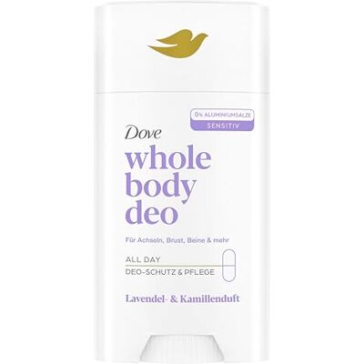Dove Whole Body Deodorant Stick lavendel en kamille met 0% aluminiumzouten voor oksels, borst, benen en meer, 75 ml Dove Whole Body Deodorant Stick lavendel en kamille met 0% aluminiumzouten voor oksels, borst, benen en meer, 75 ml