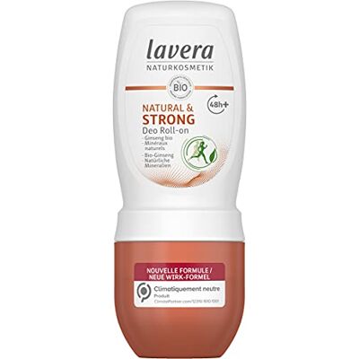 lavera Natural & Strong Deodorant, biologische ginseng en natuurlijke mineralen, 48 uur bescherming, zonder aluminiumzouten en alcohol, tegen zweetgeuren, veganistisch, biologisch (1 x 50 ml) lavera Natural & Strong Deodorant, biologische ginseng en natuurlijke mineralen, 48 uur bescherming, zonder aluminiumzouten en alcohol, tegen zweetgeuren, veganistisch, biologisch (1 x 50 ml)