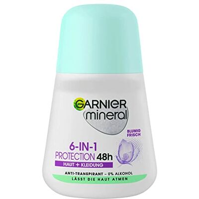 Garnier Mineral Protection 6-in-1 roll-on deodorant, 50 ml, 2 stuks Garnier Mineral Protection 6-in-1 roll-on deodorant, 50 ml, 2 stuks