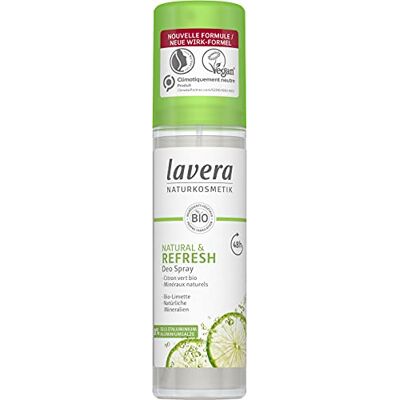 lavera Deo Spray Natural & Refresh – 0% aluminiumzouten – veganistisch – betrouwbare deodorantbescherming 48 uur – gecertificeerde natuurlijke cosmetica – biologische limoen en natuurlijke mineralen – 75 ml lavera Deo Spray Natural & Refresh – 0% aluminiumzouten – veganistisch – betrouwbare deodorantbescherming 48 uur – gecertificeerde natuurlijke cosmetica – biologische limoen en natuurlijke mineralen – 75 ml