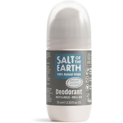 Salt Of the Earth Vetiver en citrusvruchten navulbare natuurlijke deodorant met kogels, effectieve bescherming, 100% natuurlijke ingrediënten, milieuvriendelijk, veganistisch, dierproefvrij Rechargeable, protection durable, formule végétalienne avec des Salt Of the Earth Vetiver en citrusvruchten navulbare natuurlijke deodorant met kogels, effectieve bescherming, 100% natuurlijke ingrediënten, milieuvriendelijk, veganistisch, dierproefvrij Rechargeable, protection durable, formule végétalienne avec des