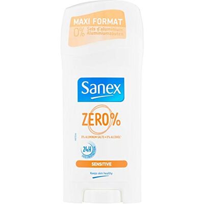 Sanex Set van 12 deodorant stick voor mannen en vrouwen "Zero% Sensitive", 12 x 65 ml Sanex Set van 12 deodorant stick voor mannen en vrouwen "Zero% Sensitive", 12 x 65 ml