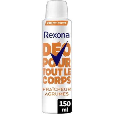 Rexona Deodorant voor het hele lichaam – spray – 72 uur bescherming – frisse citrusvruchten – 150 ml Rexona Deodorant voor het hele lichaam – spray – 72 uur bescherming – frisse citrusvruchten – 150 ml
