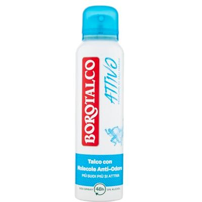 Borotalco , Deodorant Spray Active Blauw, Formaat 150 ml Borotalco , Deodorant Spray Active Blauw, Formaat 150 ml