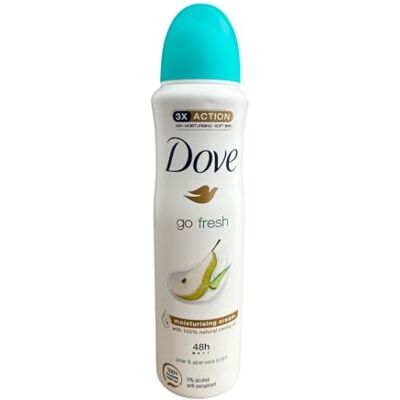 Dove Go Frische Pear & Aloë Vera anti-transpirant deodorant voor dames, 6 x 150 ml, 6 stuks Dove Go Frische Pear & Aloë Vera anti-transpirant deodorant voor dames, 6 x 150 ml, 6 stuks