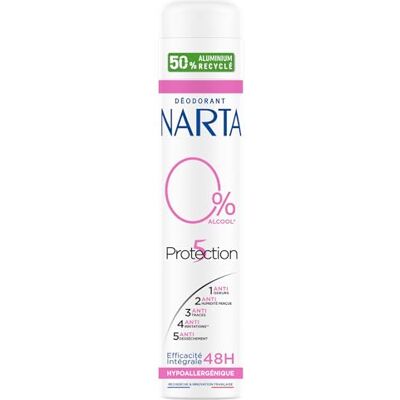 Narta Vrouwen Deodorant Spray Bescherming 5% 0% 200 ml Narta Vrouwen Deodorant Spray Bescherming 5% 0% 200 ml