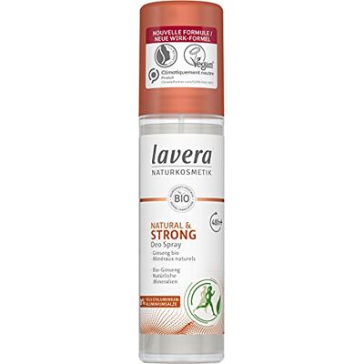 lavera Deo Spray Natural & Strong – 0% aluminiumzouten – veganistisch – betrouwbare deodorantbescherming 48 uur – gecertificeerde natuurlijke cosmetica – biologische ginseng en natuurlijke mineralen – lavera Deo Spray Natural & Strong – 0% aluminiumzouten – veganistisch – betrouwbare deodorantbescherming 48 uur – gecertificeerde natuurlijke cosmetica – biologische ginseng en natuurlijke mineralen –
