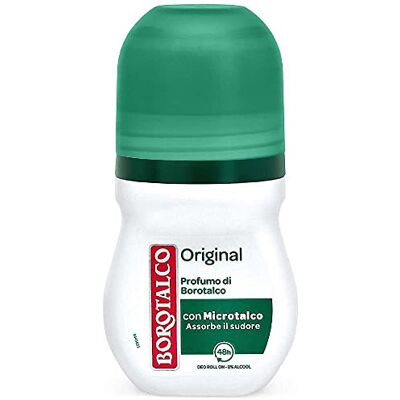 Borotalco Roll-on deodorant, 48 uur, met talkpoeder, met actieve kristallen, anti-transpiratie, zonder alcohol, 8 stuks Borotalco Roll-on deodorant, 48 uur, met talkpoeder, met actieve kristallen, anti-transpiratie, zonder alcohol, 8 stuks