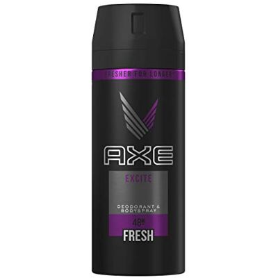 AXE Excite Deodorant voor heren, om de hele dag goed te voelen, tegen slechte geuren, spray 150 ml AXE Excite Deodorant voor heren, om de hele dag goed te voelen, tegen slechte geuren, spray 150 ml