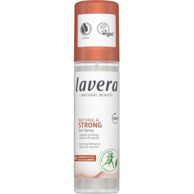 lavera Deo Spray Natural & Strong 48+ h veganistisch natuurlijke cosmetica biologische ginseng en natuurlijke mineralen zonder aluminium 48 uur deodorant bescherming 75 ml lavera Deo Spray Natural & Strong 48+ h veganistisch natuurlijke cosmetica biologische ginseng en natuurlijke mineralen zonder aluminium 48 uur deodorant bescherming 75 ml