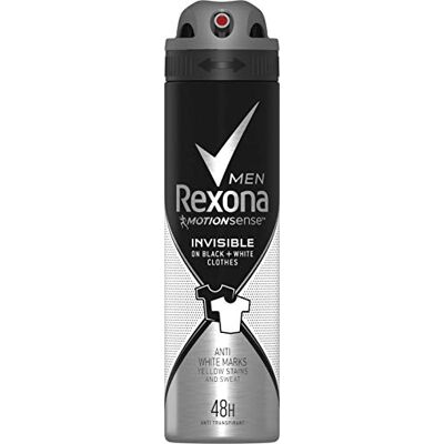 Rexona Men Invisible on Black + White Clothes anti-transpirant deodorant, 6 stuks, 150 ml (6 x 150) Rexona Men Invisible on Black + White Clothes anti-transpirant deodorant, 6 stuks, 150 ml (6 x 150)