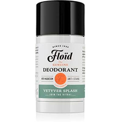 Floïd Vetyver Splash Deodorant voor mannen met magnesiumzouten voor hoog absorptievermogen en langdurige frisheid, lichaamsverzorging met anti-vlekformule Floïd Vetyver Splash Deodorant voor mannen met magnesiumzouten voor hoog absorptievermogen en langdurige frisheid, lichaamsverzorging met anti-vlekformule