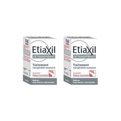 Etiaxil Roll-on behandelingsflessen voor normale huid, 15 ml, 2 stuks Etiaxil Roll-on behandelingsflessen voor normale huid, 15 ml, 2 stuks
