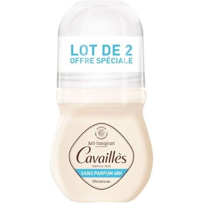 Cavaillès Rogé Anti-transpirant zonder geur, 48 uur roll-on, 2 x 50 ml Cavaillès Rogé Anti-transpirant zonder geur, 48 uur roll-on, 2 x 50 ml