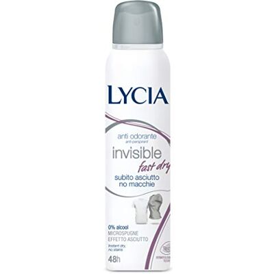 Lycia Set van 12 Deodorant Spray Invisible Fast Dry 150 ml Lichaamsverzorging Lycia Set van 12 Deodorant Spray Invisible Fast Dry 150 ml Lichaamsverzorging