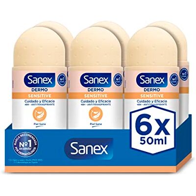 Sanex Dermo Sensitive 6 stuks anti-transpirant deodorants tot 48 uur bescherming tegen zweet en geuren, zacht voor de gevoelige huid, herstelt de natuurlijke pH-waarde van de Sanex Dermo Sensitive 6 stuks anti-transpirant deodorants tot 48 uur bescherming tegen zweet en geuren, zacht voor de gevoelige huid, herstelt de natuurlijke pH-waarde van de