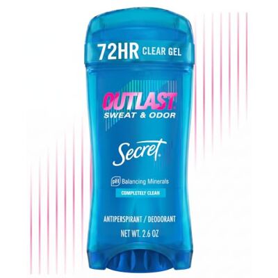 Secret Deodorant Outlast Clear Gel volledig schoon 2,6 oz (2 stuks) Secret Deodorant Outlast Clear Gel volledig schoon 2,6 oz (2 stuks)